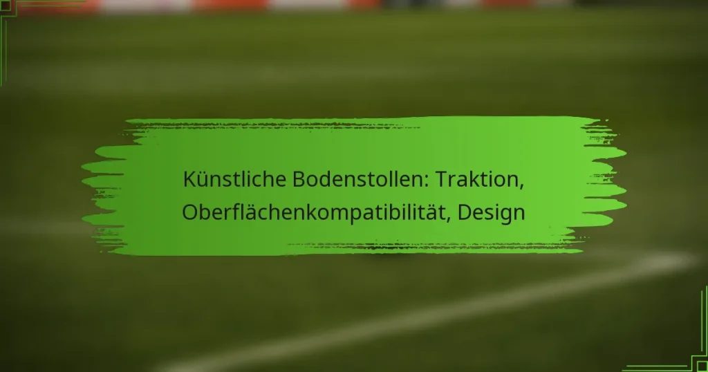 Künstliche Bodenstollen: Traktion, Oberflächenkompatibilität, Design