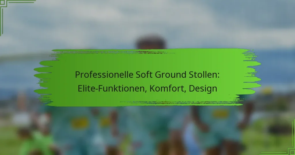 Professionelle Soft Ground Stollen: Elite-Funktionen, Komfort, Design