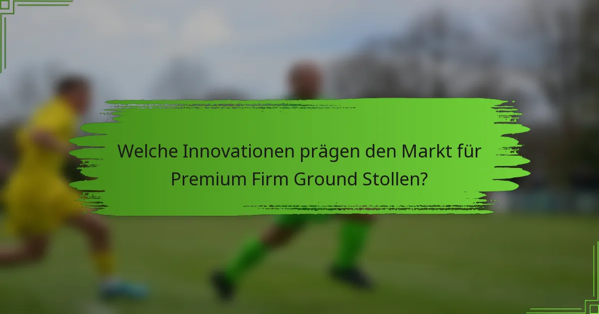 Welche Innovationen prägen den Markt für Premium Firm Ground Stollen?